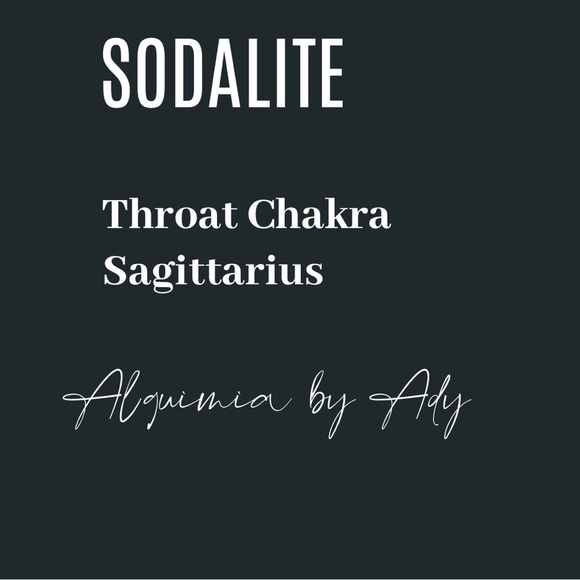 Sodalite carved donut sterling silver pendant necklace/worry stone - Picture 3 of 5